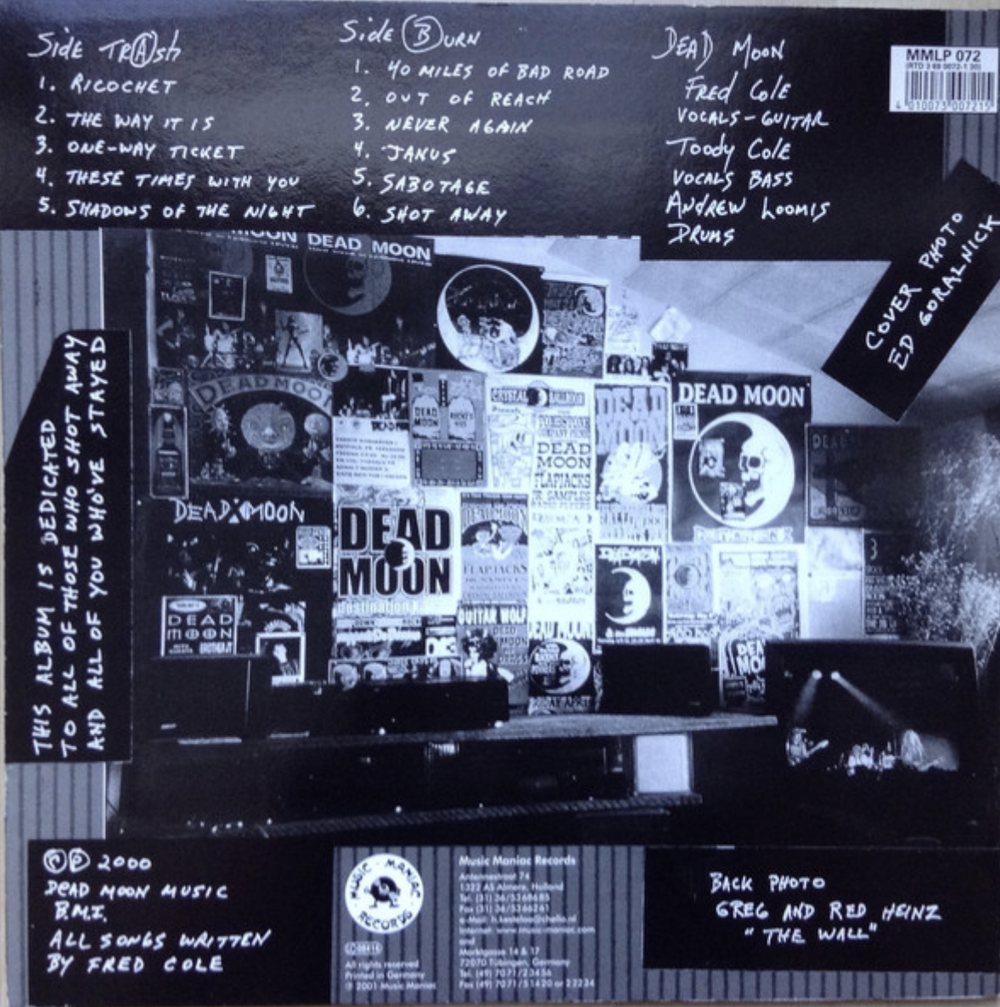 Dead Moon - Trash and Burn — Mississippi Records